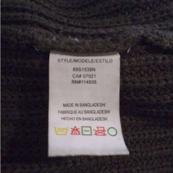 Normstorm RDI Army Green Cut Out Shoulder Accent Knit Sweater Sz Medium - Picture 5 of 7